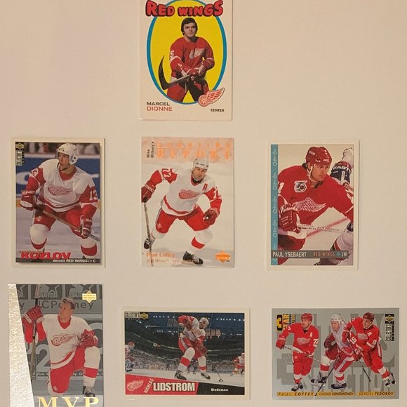 Detroit Red Wings Vintage NHL Hockey Cards - Lot of 21 w/ Yzerman, Fedorov - Picture 4 of 13